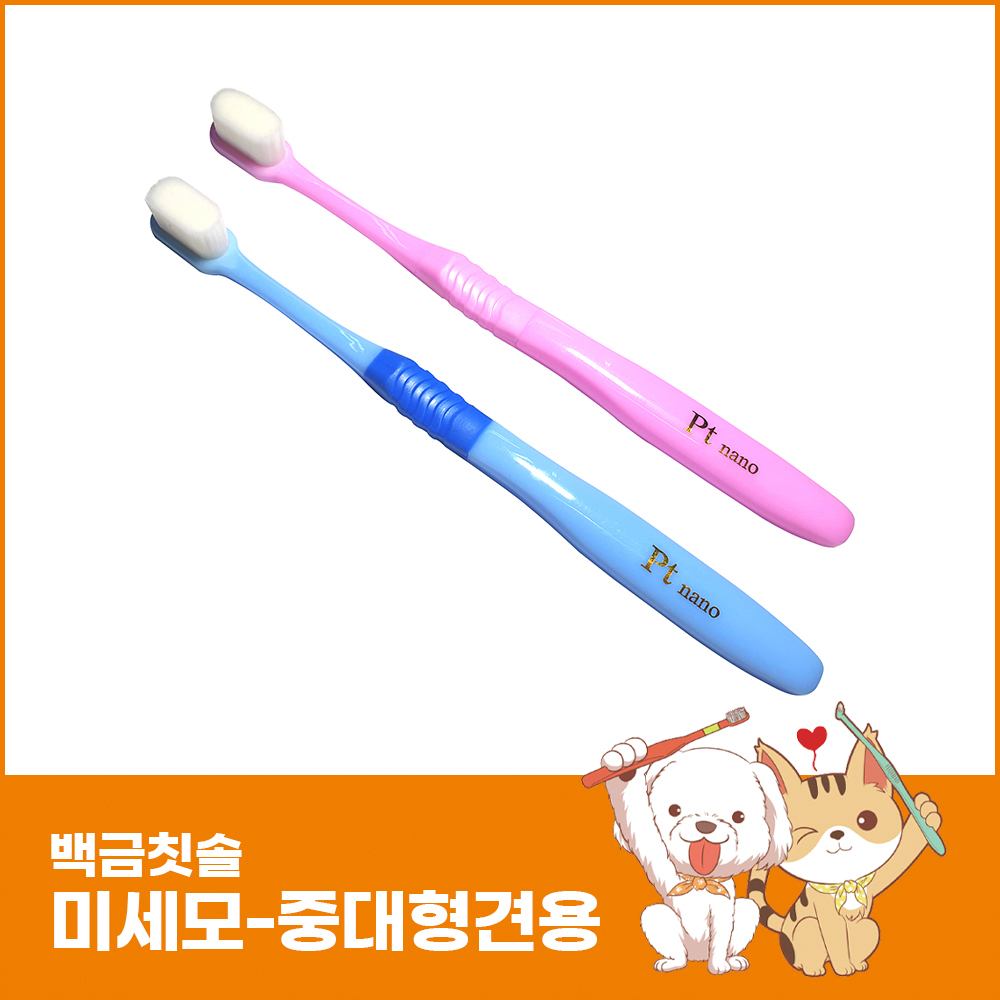 백금칫솔-미세모 (중/대형견용) 정상가에 하나더 1+1=행사 2개 34,000원
